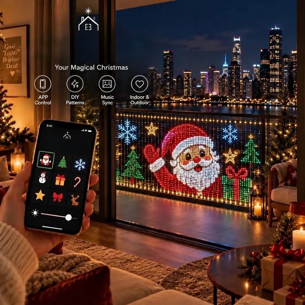 SmartPixel LED Curtain – App-Controlled Pixel Light Display