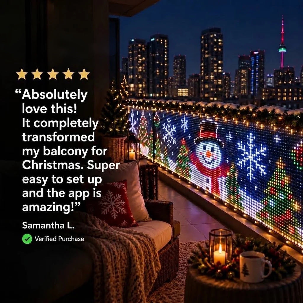 SmartPixel LED Curtain – App-Controlled Pixel Light Display